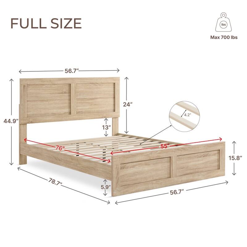 Spruce & Spring Scout Farmhouse Solid Wood Platform Bed