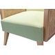 preview thumbnail 28 of 57, Carmina Upholstered Accent Chair with Natural Rattan Arms by HULALA HOME