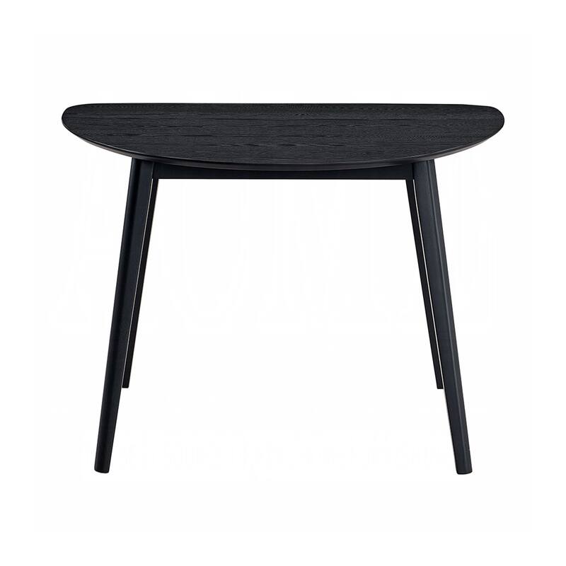 Wooden Dining Table with Splayed Legs in Black Finish