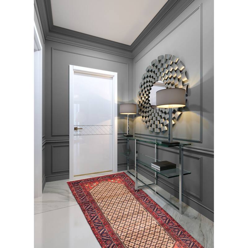 ECARPETGALLERY Hand-knotted Andelz Light Brown Wool Rug - 3'3 x 9'4