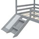 preview thumbnail 6 of 14, Twin Size Low Loft Bed with Slide and Ladder and Safety Guardrails for home