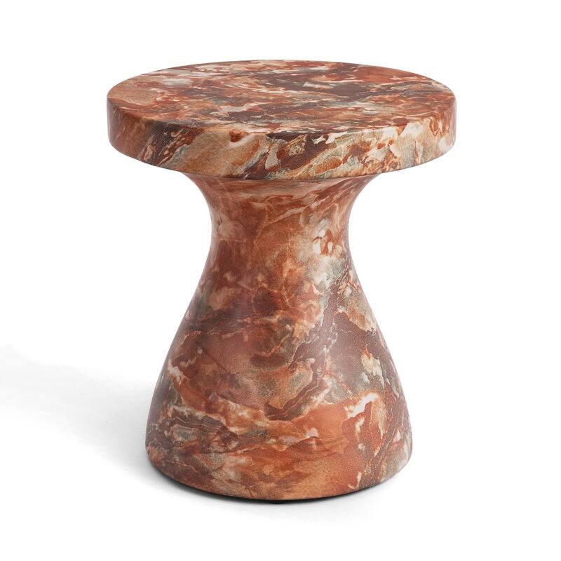 Studio London Monia Stylish Indoor and Outdoor Faux Marble End Table