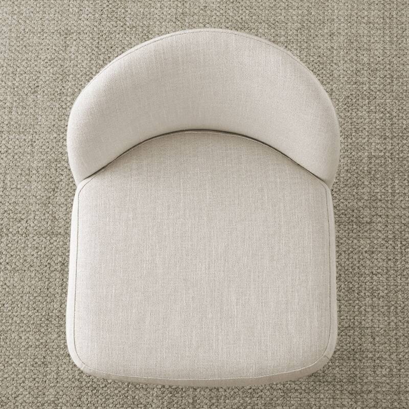 Upholstered Counter Stool With Oak Wood Legs (Set of 6)