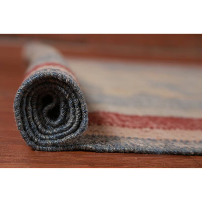 Hand Woven Oriental 100% Jute Carpet Southwestern Modern Multi-Colored Kilim Area Rug - 10' 0'' X 8' 7''