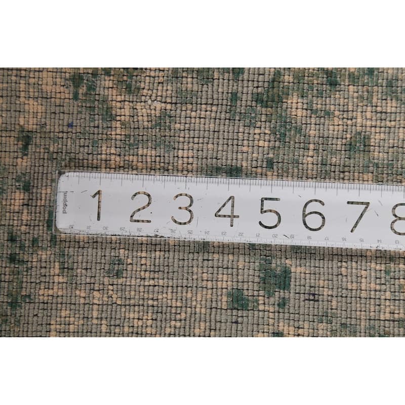 All-Over Abstract Area Rug Hand-Knotted Wool Carpet - 6'7"x 9'10"