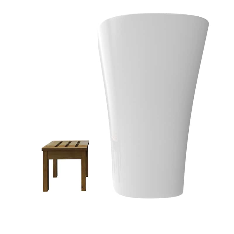 Modern Japanese Solid Surface Soaking Bathtub