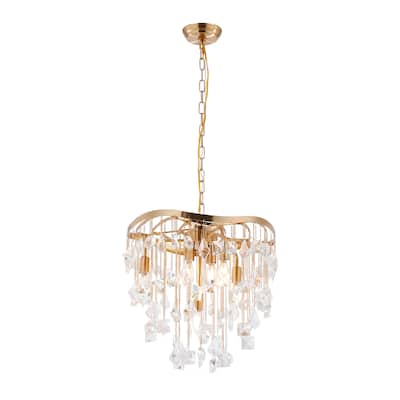 Halcyon Medium Three Tier Chandelier (Gold or Silver)