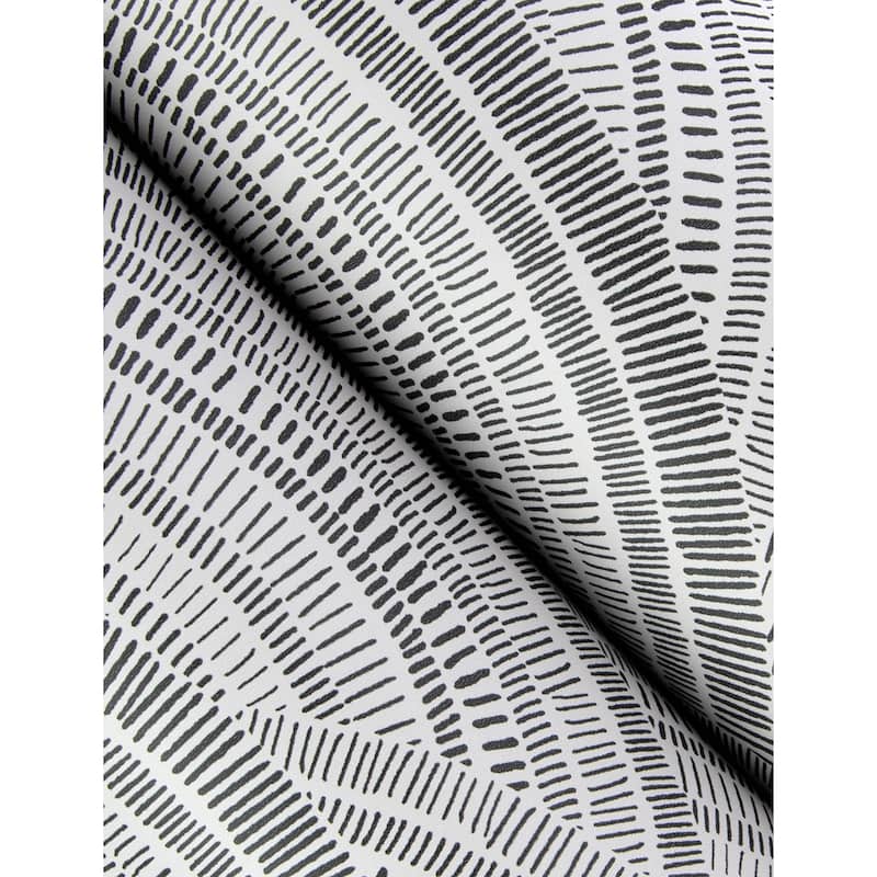 A-Street Prints Encircle Black Geometric Wallpaper