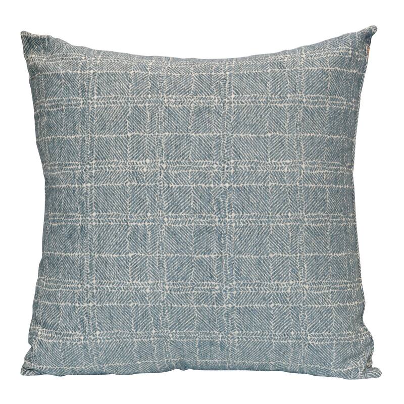 Harp & Finial Jason Jade Pillow - Down Insert - Gray-Cream - Feather Down - Single - 24 x 24 - Accent - Gray