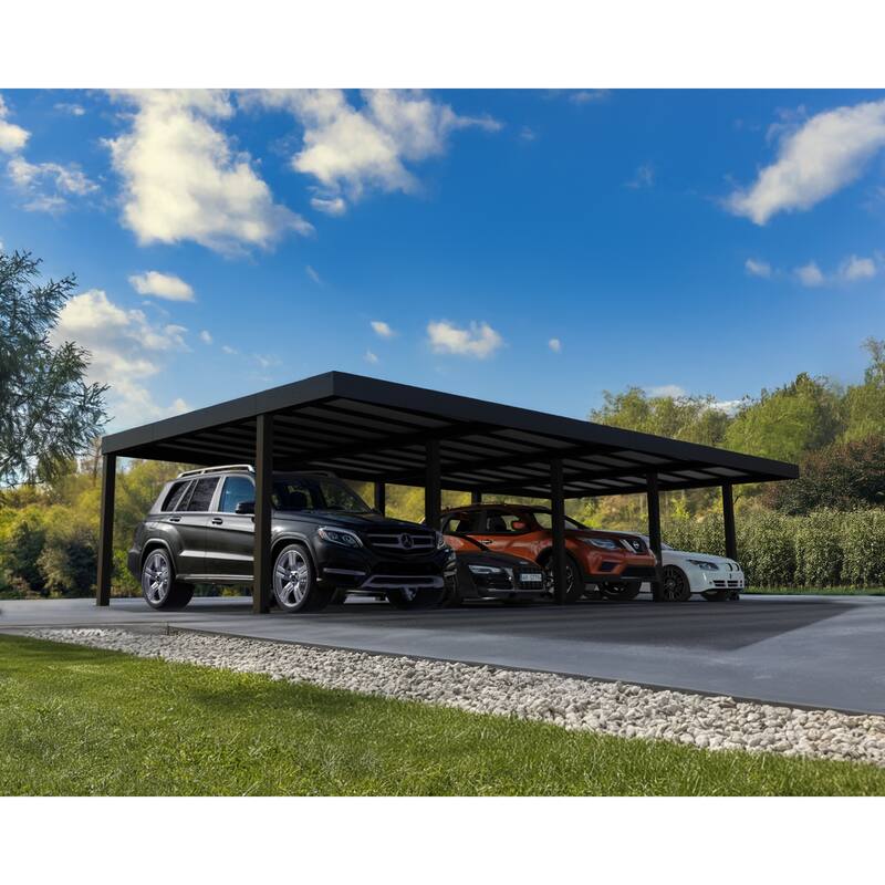 Canopia Oslo 6ft. Black/Gray Opaque Outdoor Carport