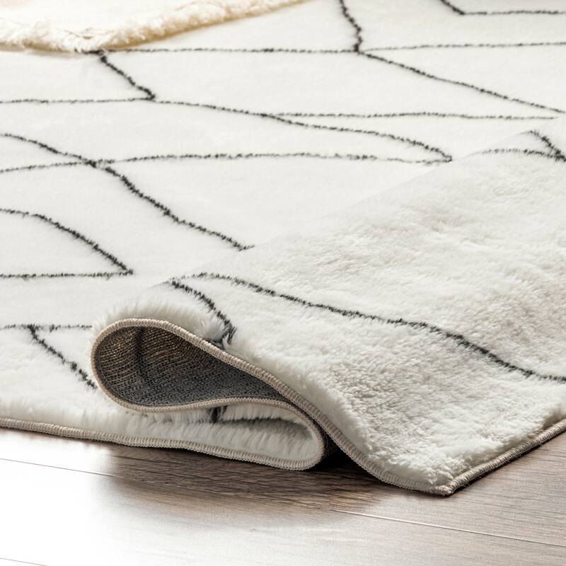 Nuloom Sammie SuperiorWash Abstract Boho Machine Washable Shag Area Rug