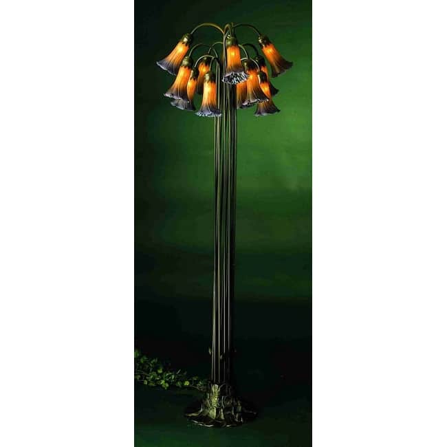 Meyda Tiffany Stained Glass / Tiffany Floor Lamp from the Lilies