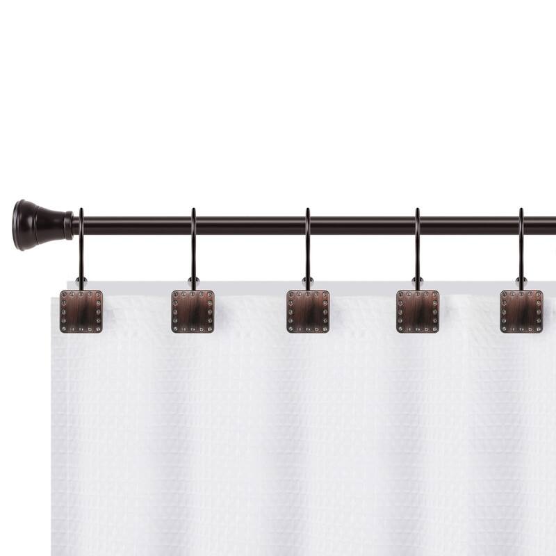 Utopia Alley Shower Hooks, Double Shower Curtain Hooks for Bathroom, Crystal Design, Set of 12