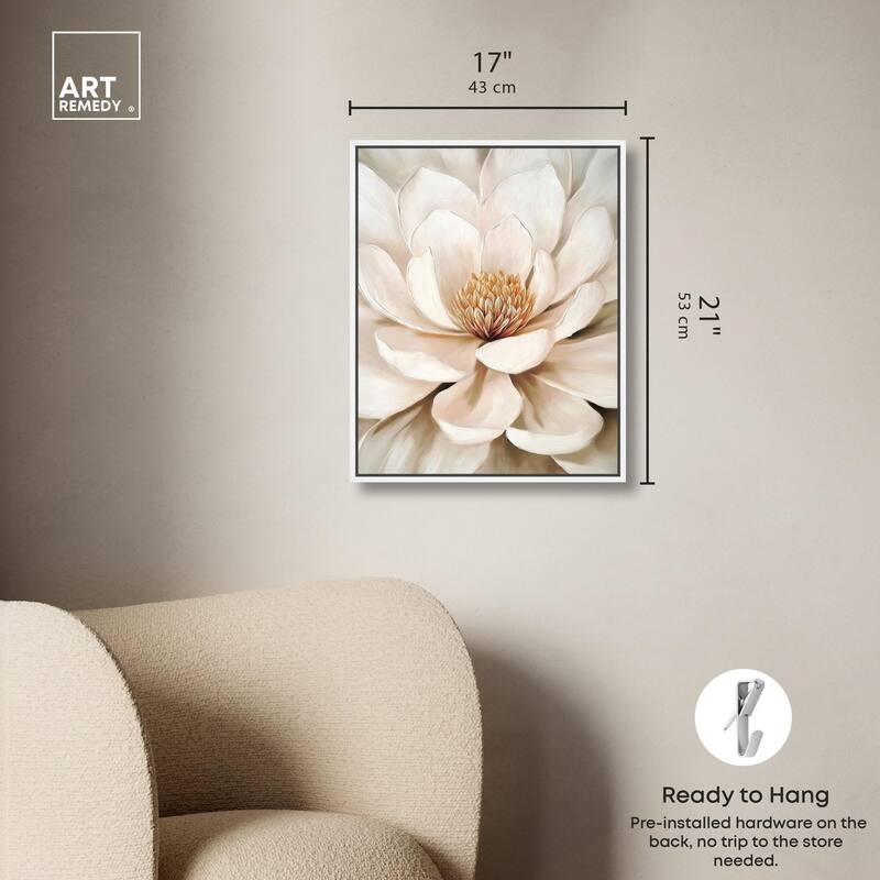 Golden Heart Canvas by Art Remedy