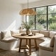 preview thumbnail 6 of 11, Boho Rattan Flower Pendant Light Coastal Hanging Fixture Light - 20" Wide
