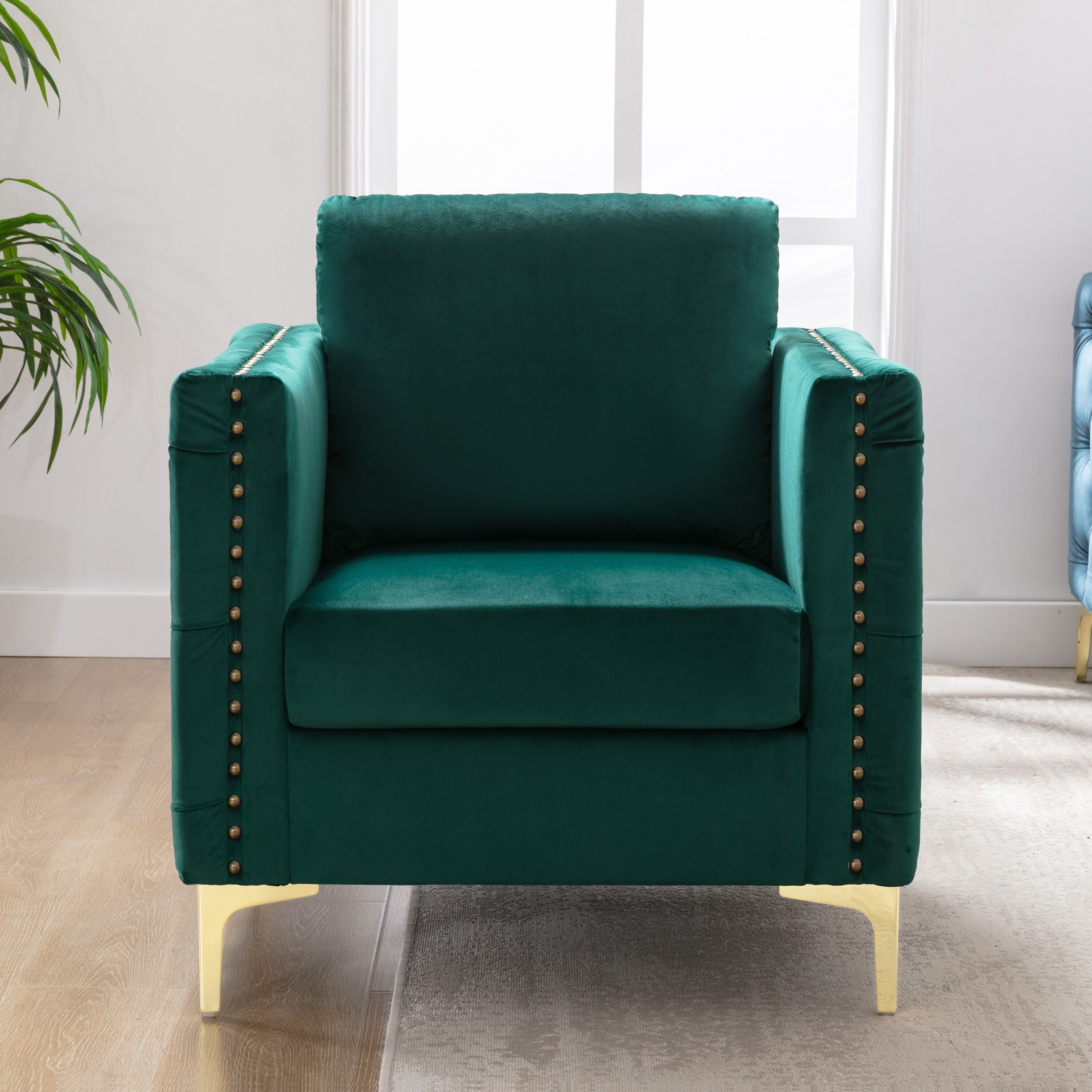 Vintage Glamour Style Diamond Tufted Pattern Accent Chair