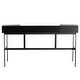 preview thumbnail 4 of 4, Harmony Modern Black Oak Writing Desk With Iron Base with Natural Oak Veneer Drawer Fronts