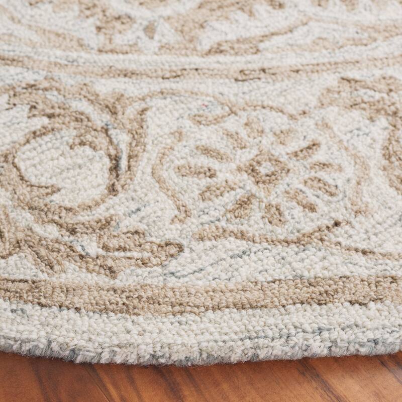 SAFAVIEH Handmade Micro-Loop Orhideea Transitional Wool Rug
