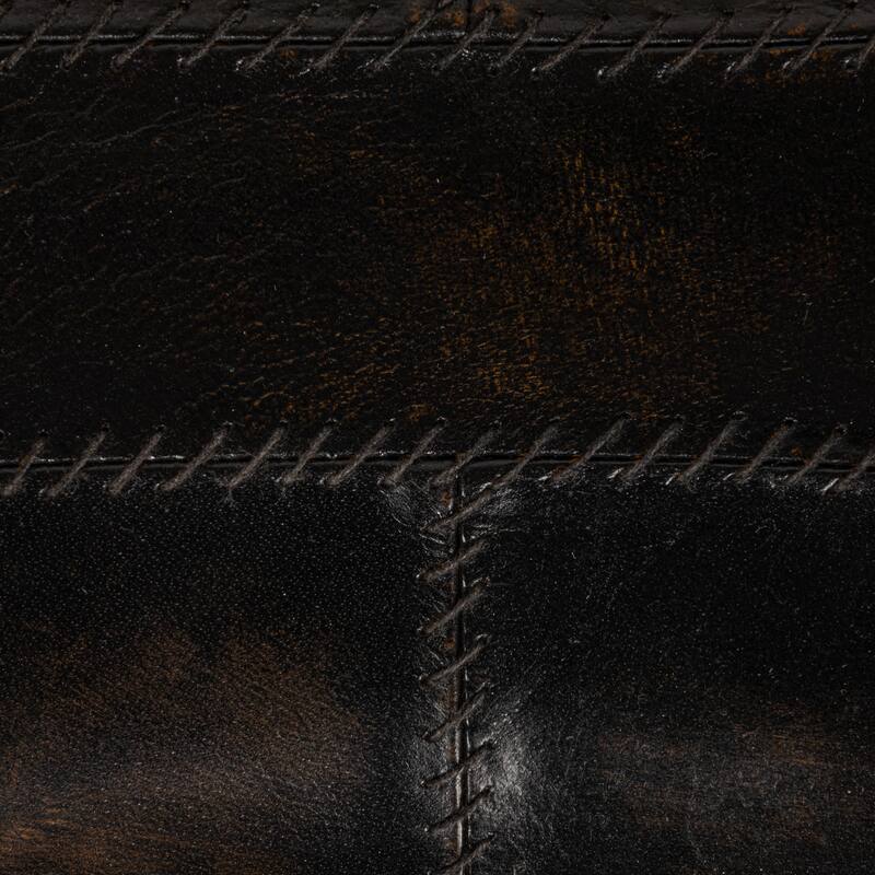 Collapsible Leather and Metal Stool