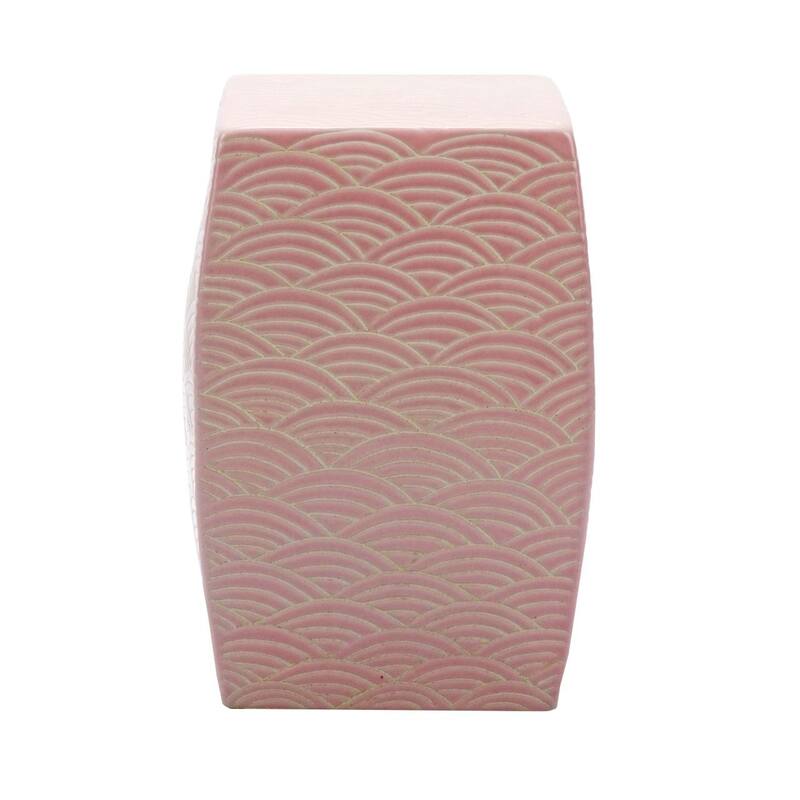 Seawave Square Garden Stool Blush Pink