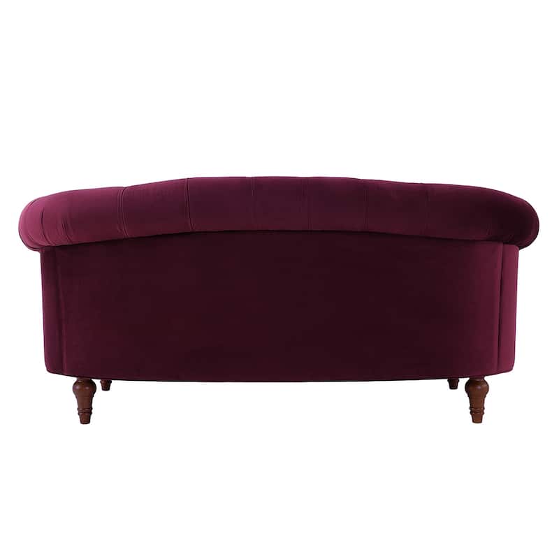 La Rosa 68.5" Victorian Tufted Chesterfield Loveseat