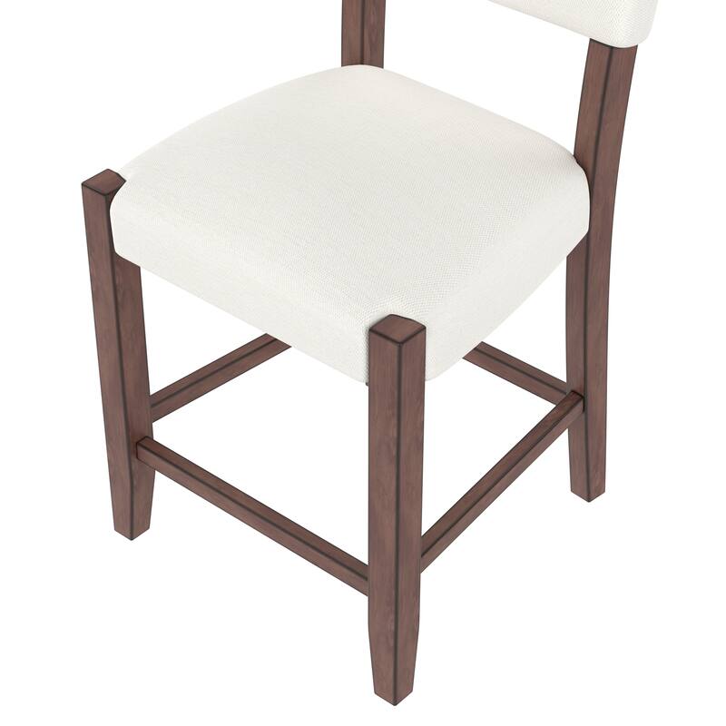 40.4" Mid Century Modern Bar Stools Set of 4 for Kitchen Dining Room Beige - Off White