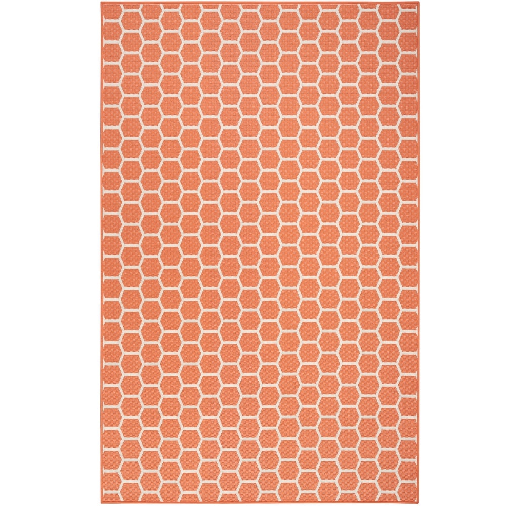 Nourison Reversible Indoor Outdoor Indoor/Outdoor Geometric Area Rug