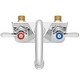 preview thumbnail 13 of 15, Commercial Wall Mount Sink Faucets 4in Center w Swivel Spouts NSF