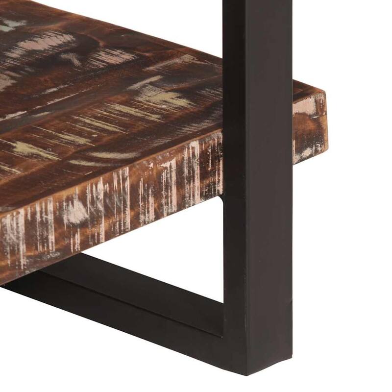 vidaXL 4-Tier Bookcase 63"x15.7"x70.9" Solid Reclaimed Wood