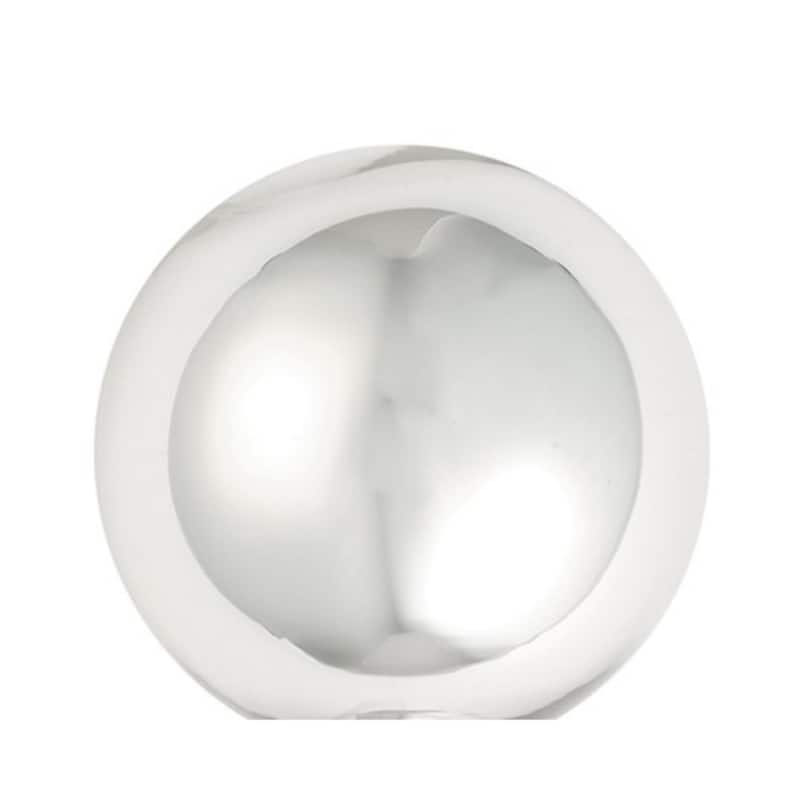 Shiny Finish Glass Christmas Ball Ornaments 4" (100Mm) Silver 6Ct