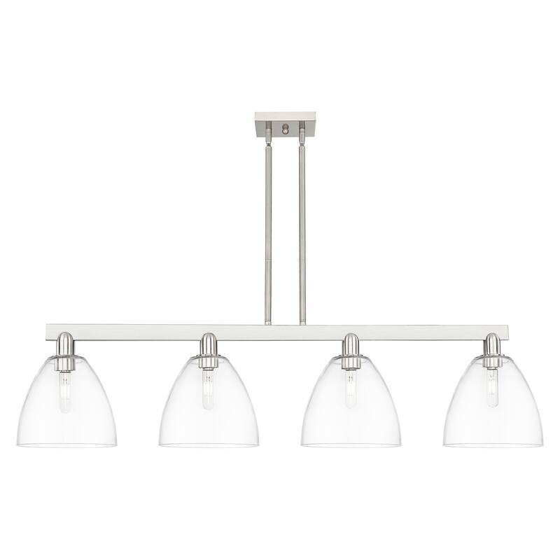 Innovations Lighting Endless Possibilities Arcadia - Bristol - 4 Light 52" Stem Hung Island Light - Clear/Brushed Satin Nickel