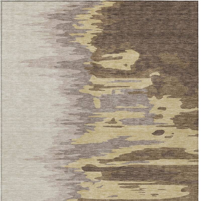 HomeRoots Abstract Transitional Rectangle Outdoor Rug