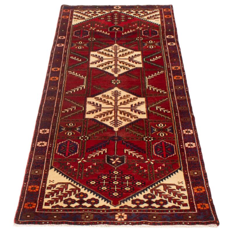 ECARPETGALLERY Hand-knotted Anadol Red Wool Rug - 3'6 x 9'2