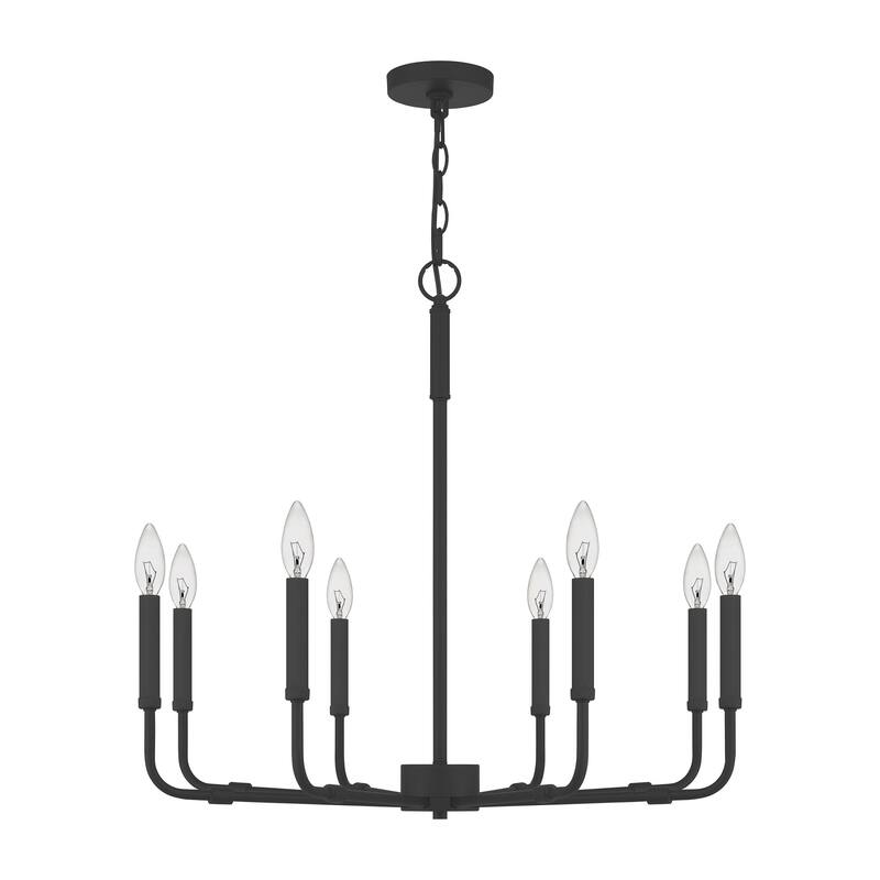 Bellevue Della 8 Light 28" Wide Taper Candle Chandelier