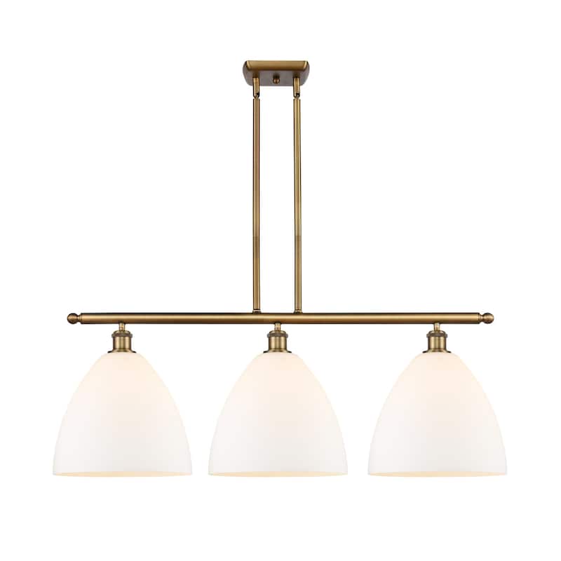 Innovations Lighting 516-3I-14-39 Bristol Linear Bristol 3 Light 39" - Brushed Brass / Matte White