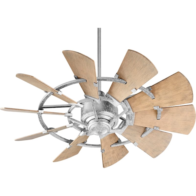 Quorum International Windmill 44" 10 Blade Indoor / Outdoor DC Ceiling - Galvanized