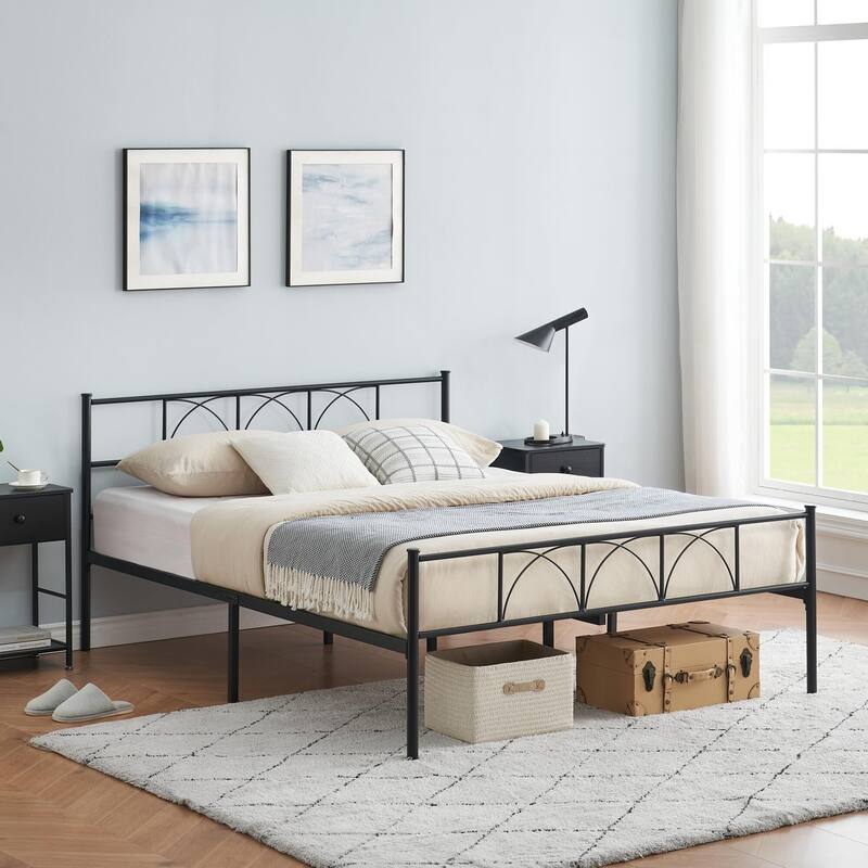 Bed Frame with Headboard and Footboard