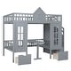 preview thumbnail 8 of 38, Full over Full Bunk Bed With Changeable Table,Conversation Desk