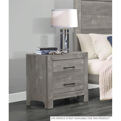 Rustic Style 1pc Nightstand of 2x Drawers Transitional Design Bedroom Furniture