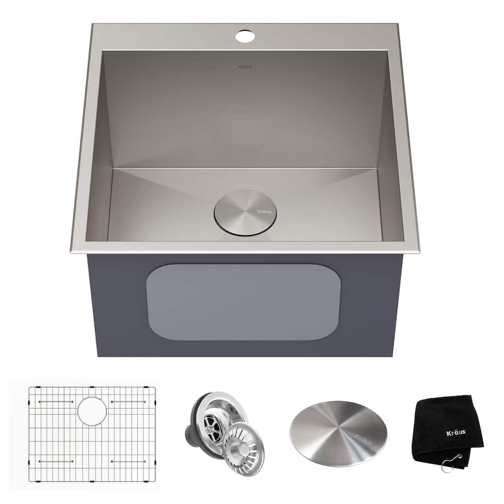 Kraus Standart PRO 22" Undermount Single Basin Stainless Steel Kitchen