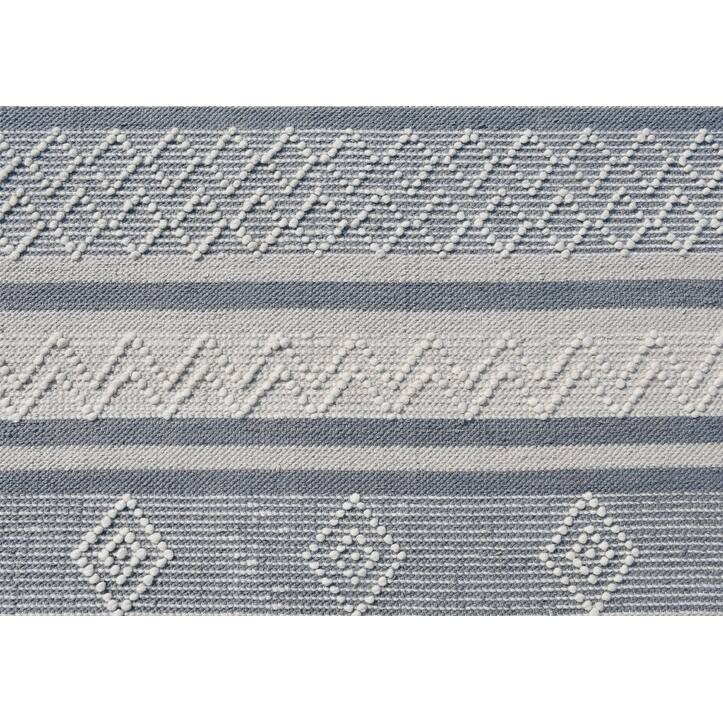Cozid Geometric Modern Woven Low Pile Area Rug By HomeRoots - 8' X 10'