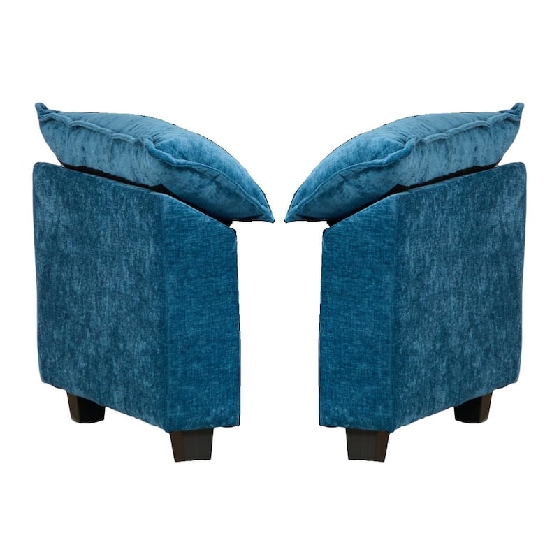 Cloud Sofa Armrests only, Sectional Couch, Comfy Double Layer Upholstered Seat Cushion, Breathable Chenille Fabric - Blue