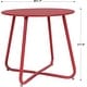 preview thumbnail 18 of 17, Portable Steel Outdoor Patio Round Side Table Weather Resistant Round Table