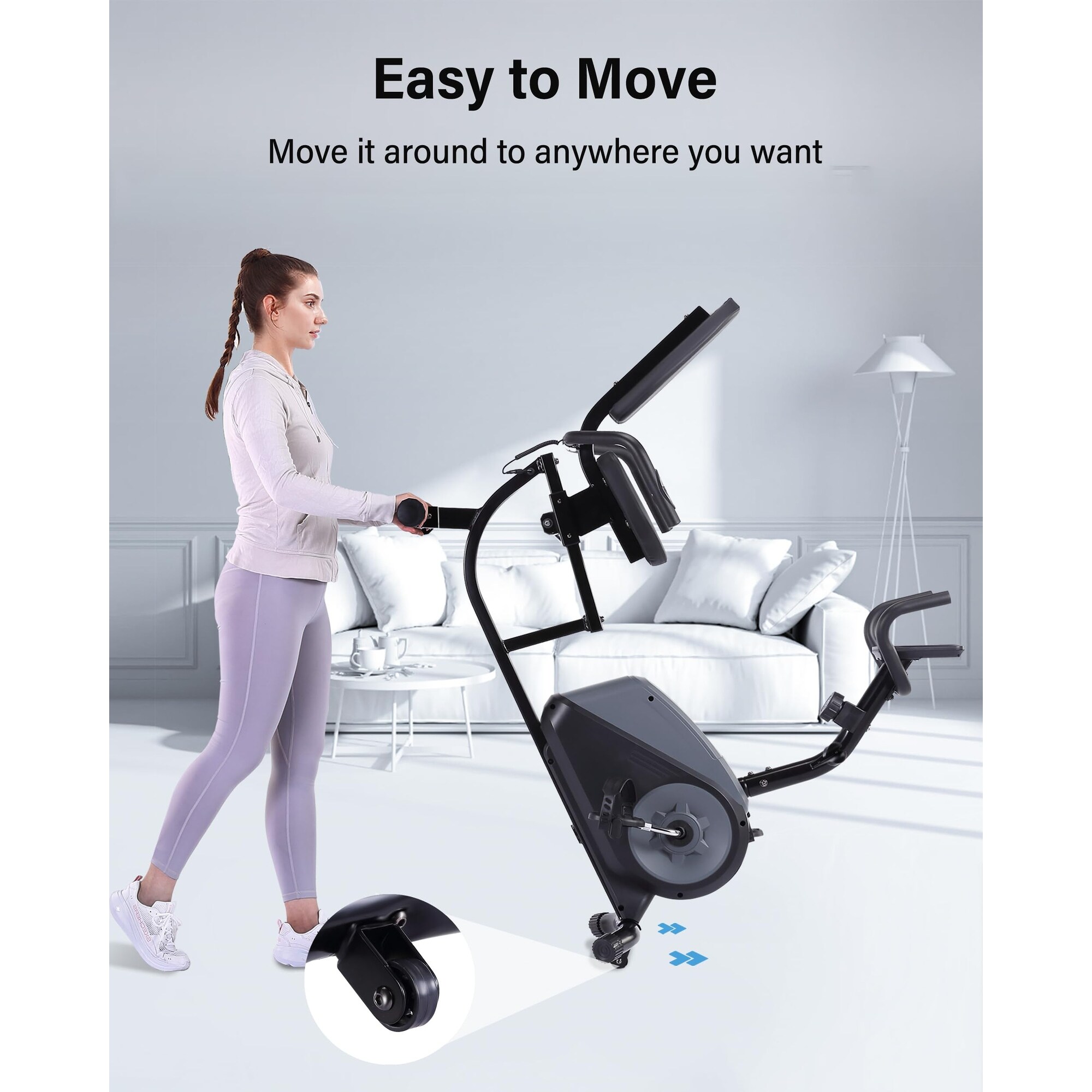 Recumbent Exercise Bike w Optional Bluetooth Connectivity 16 Levels Magnetic Resistance and Pulse Rate Monitor Stationary Bike Bed Bath Beyond 40335037