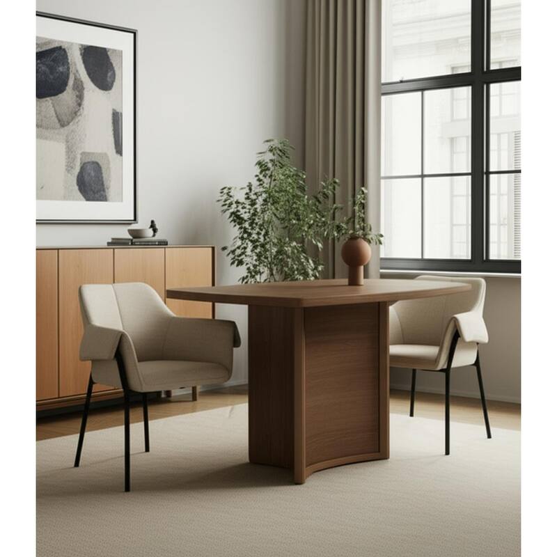 HomeRoots Gray And Black Upholstered Fabric Dining Arm Chair - 29.50 in. x 32.50 in. x 24.50 in. - Single - 29.50 in. x 32.50 in. x 24.50 in. - Gray