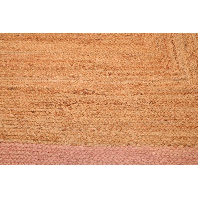 ECARPETGALLERY Braided Weave Palas Denizli Tan Jute Rug - 5'3 x 7'6