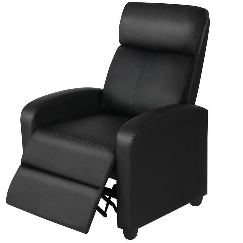 High-Density Faux Leather Push Back Recliner Chair