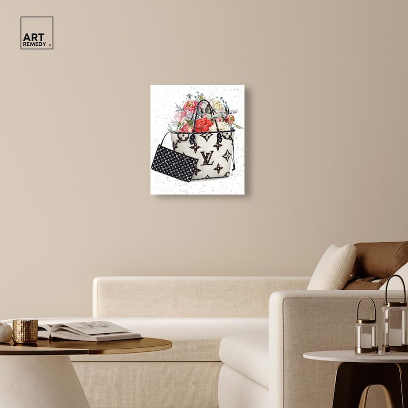 Floral Summer Bag Acrylic by Art Remedy, Ready to Hang