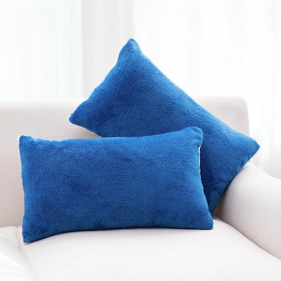 Cheer Collection Set of 2 Microsherpa Ultra Soft and Fluffy Throw Pillow