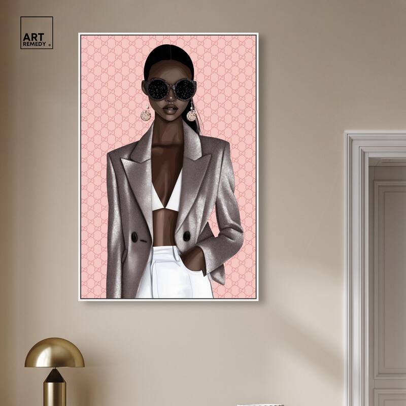 Cool Luxury Woman Canvas by Art Remedy